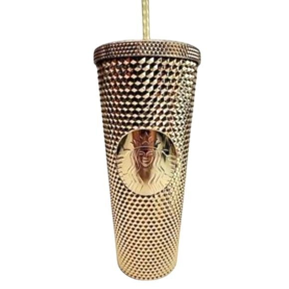 Starbucks Other - Starbucks Metallic Gold Textured Tumbler